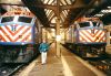 MarK at the Metra station in Chicago